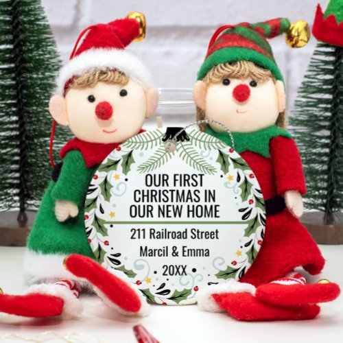 Our First Christmas In Our New Home 2023 Custom  Ceramic Ornament