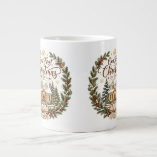Our First Christmas in Our New Home 2026 Ornament Giant Coffee Mug