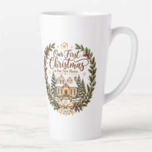 Our First Christmas in Our New Home 2026 Ornament Latte Mug
