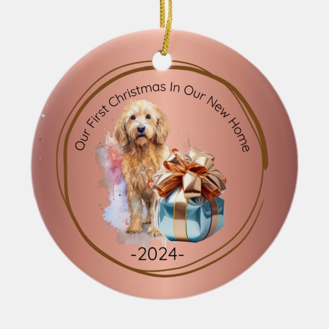 Our First Christmas In Our New Home Ceramic Ornament (Front)