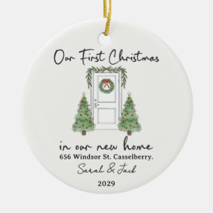 Our First Christmas in Our New Home Custom Ceramic Ornament