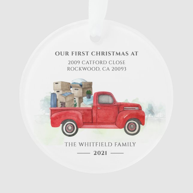 Our First Christmas in Our New Home Holidays Ornament (Front)