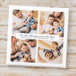 Our First Christmas In Our New Home Modern 4 Photo Magnet<br><div class="desc">Design is composed of modern chic typography with sans serif and serif font. Add custom photos of family and new home and year.</div>