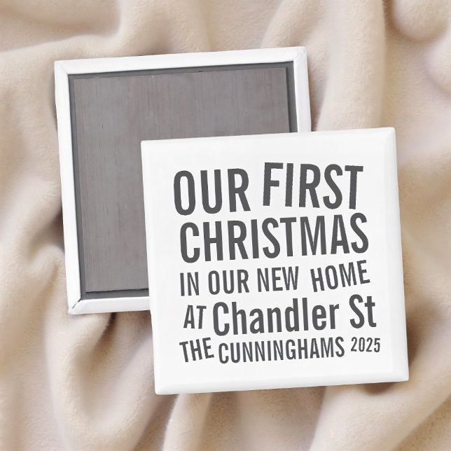 Our First Christmas in our New Home Modern Bold Magnet (Creator Uploaded)