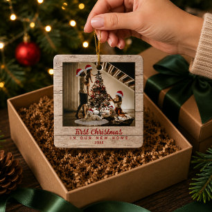 Our First Christmas in Our New Home Photo Ornament