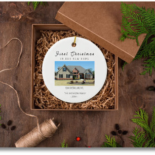 Our First Christmas in Our New Home Photo Ornament