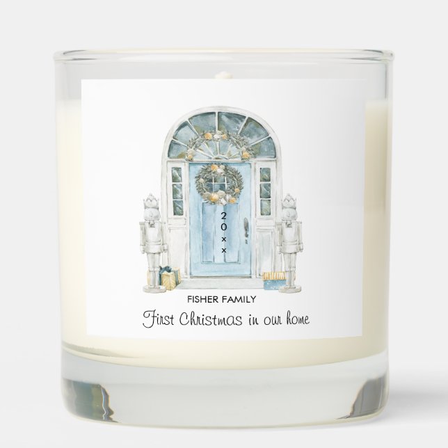 Our First Christmas in Our New Home Scented Candle (Front)