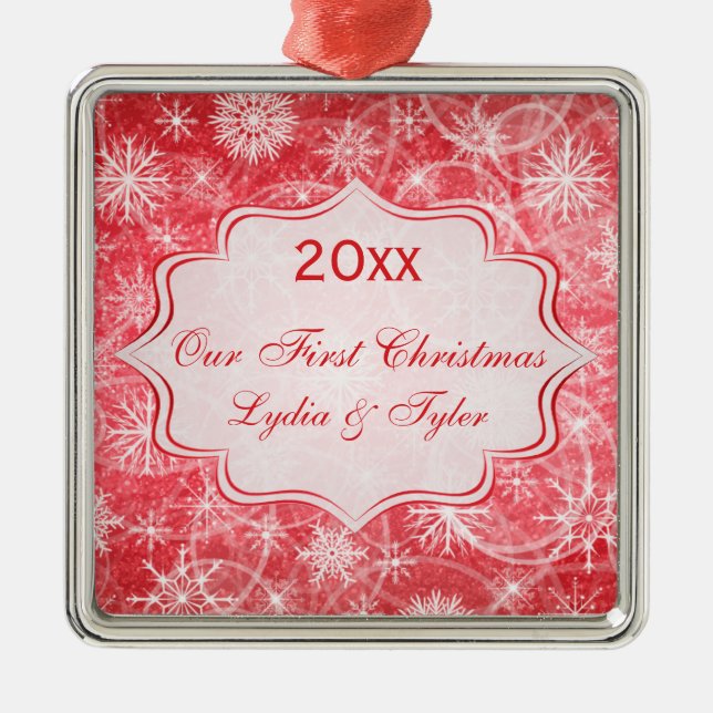 Our First Christmas Keepsake Premium Ornament (Front)