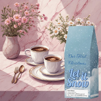 Our First Christmas Let it Snow Rudolf Reindeer Roasted Coffee