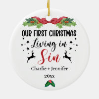 Our First Christmas Living in Sin Funny Couple