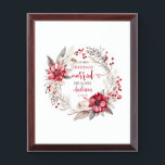 Our first Christmas Married Award Plaque<br><div class="desc">Our first Christmas Married design with watercolor Christmas wreath and your details. Available with "engaged" and "together" words too.</div>