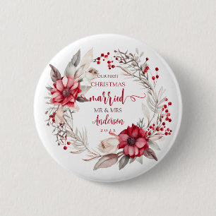Our first Christmas Married Button