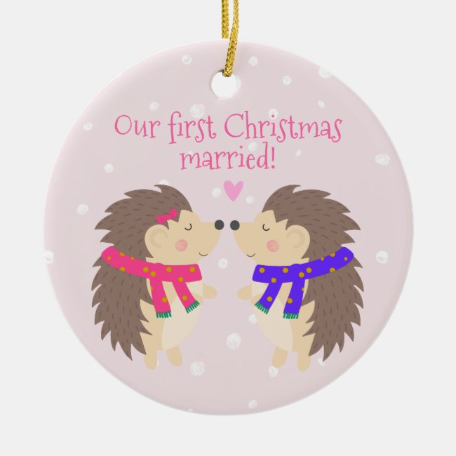 Our first Christmas married! Cute Hedgehogs