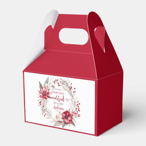 Our first Christmas Married Favor Boxes