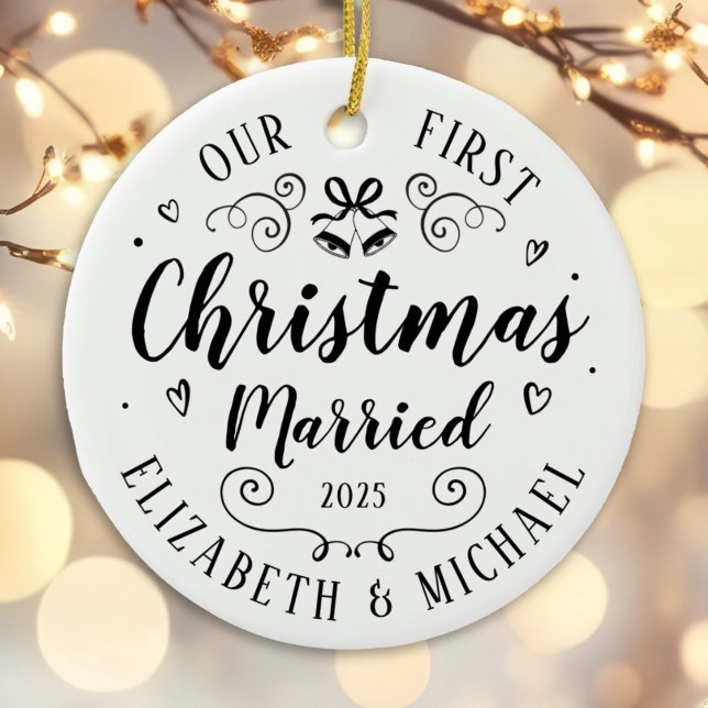 Our first Christmas Married hand drawn ornament (Creator Uploaded)