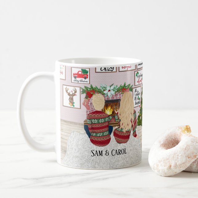 Our first christmas, Married & Merry, Mr & Mrs Mug (With Donut)
