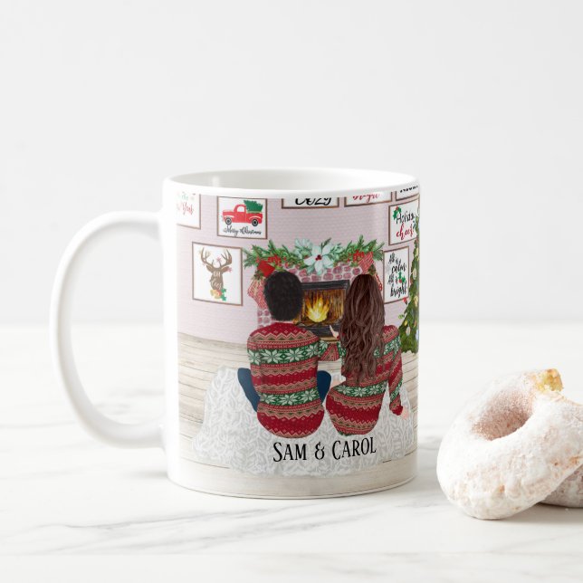 Our first christmas, Married & Merry, Mr & Mrs Mug (With Donut)