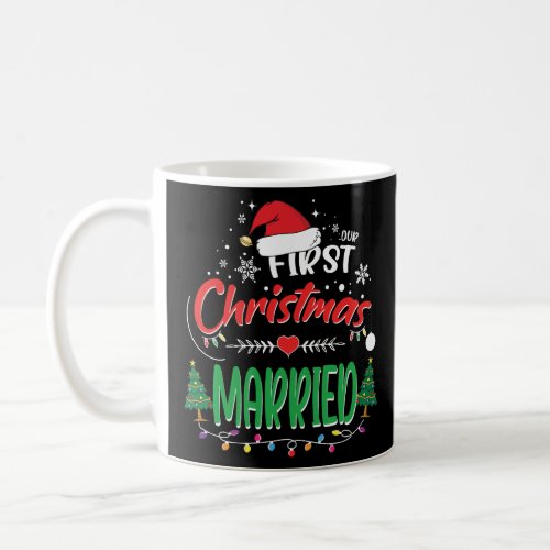 Our First Christmas Married Newlywed Mr and Mrs  Coffee Mug