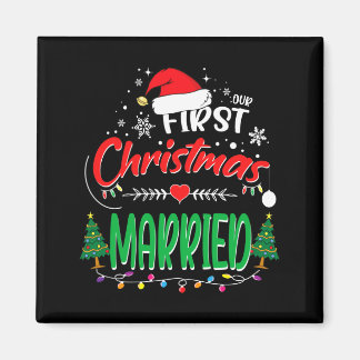 Our First Christmas Married Newlywed Mr And Mrs Magnet