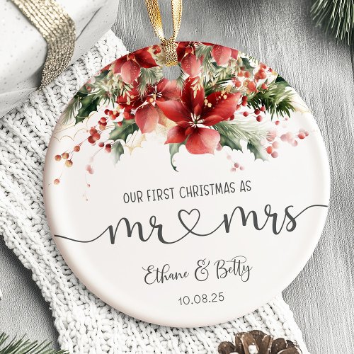 Our First Christmas Married Ornament Mr&amp;Mrs