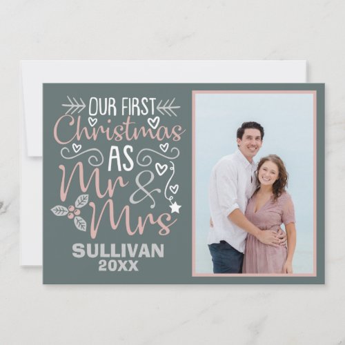 Our First Christmas Mr and Mrs Christmas Card