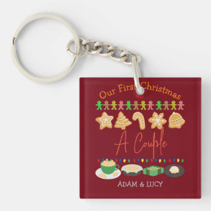 Our first Christmas Mr. and Mrs. /Couple newlywed Keychain