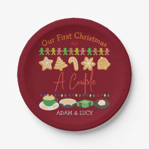 Our first Christmas Mr. and Mrs. /Couple newlywed Paper Plates