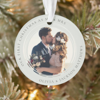 Our First Christmas Mr & Mrs Photo Ornament