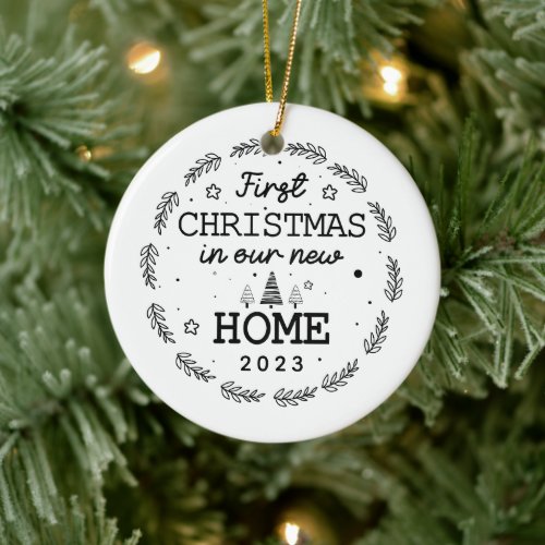 Our First Christmas New Home Ceramic Ornament