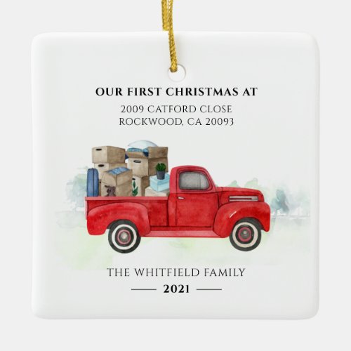 Our First Christmas New Home For The Holidays Ceramic Ornament