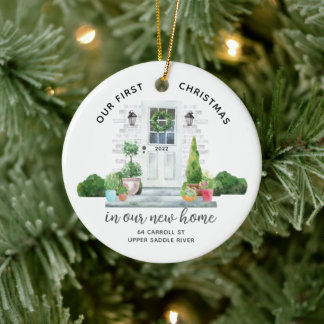 Our First Christmas New House Ceramic Ornament