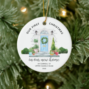 Our First Christmas New House Ceramic Ornament