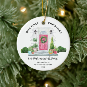 Our First Christmas New House Ceramic Ornament