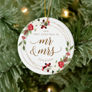 Our First Married Christmas 2019 Newlywed Christmas Ornament 