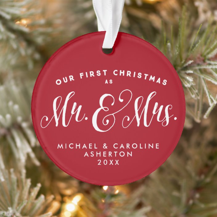 our first christmas newlywed ornament