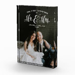 Our first Christmas newlywed Mrs and Mrs Photo Blo Block<br><div class="desc">For the just married couple - a "first Christmas" photo block featuring a script "Mr. & Mrs." and a place to customize with your photo,  names and year. Perfect newlywed or wedding gift!</div>