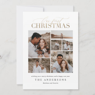 our first christmas, newlywed thank you card