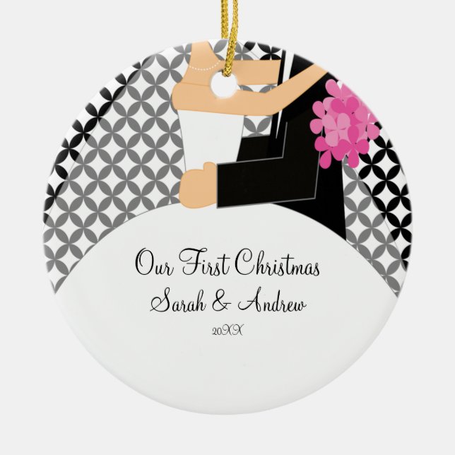 Our First Christmas Ornament Bride & Groom (Front)