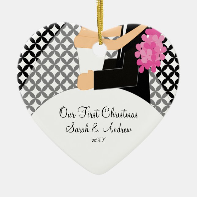 Our First Christmas Ornament Bride & Groom (Front)