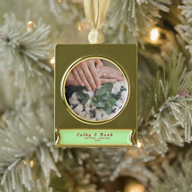 "Our First Christmas" Ornament - Couples Custom (Tree)
