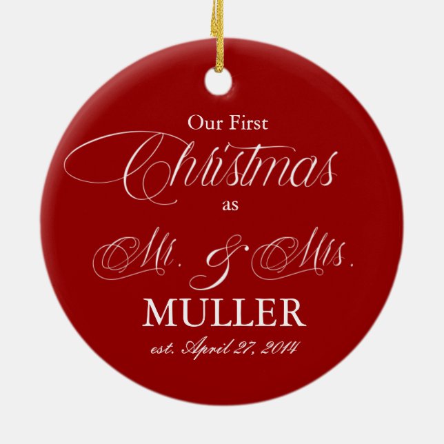 Our First Christmas Ornament | Holidays (Back)