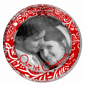 Our First Christmas Ornament RED