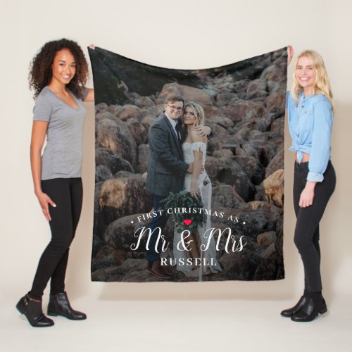 Our First Christmas Personalized Photo Blanket