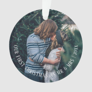Our First Christmas Personalized Photo Ornament