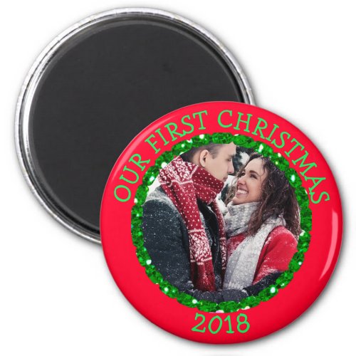 Our First Christmas Personalized Reminder Magnet