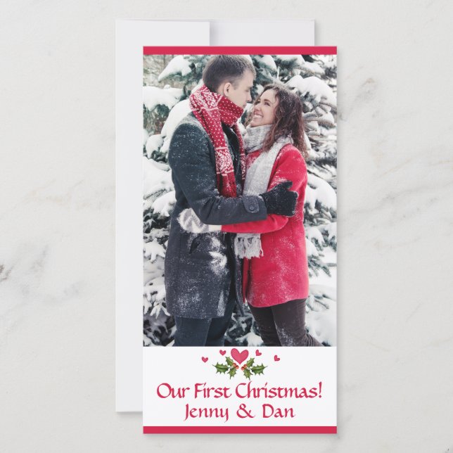 Our First Christmas - Photo - Flat Holiday Card (Front)