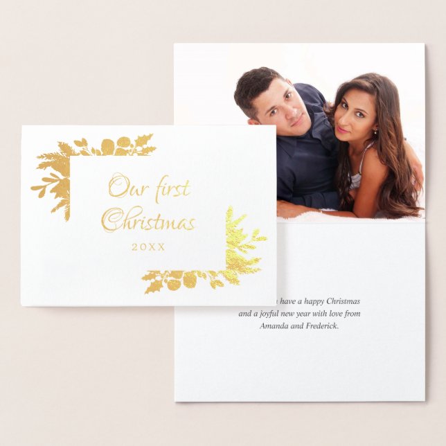 Our First Christmas Photo Foil Card (Display)