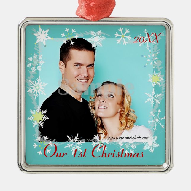 Our First Christmas Photo Ornament (Front)