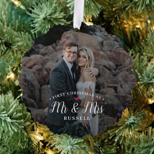 Our First Christmas Photo Ornament Holiday Card