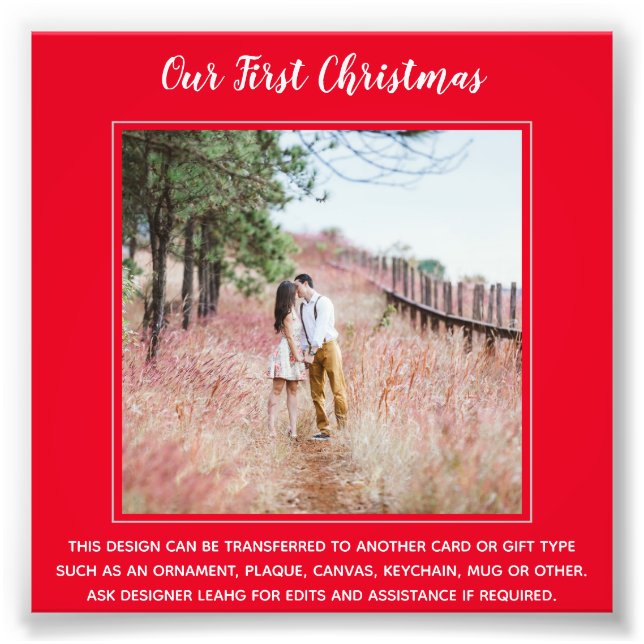 Our First Christmas PHOTO Template - Create Own (Front)